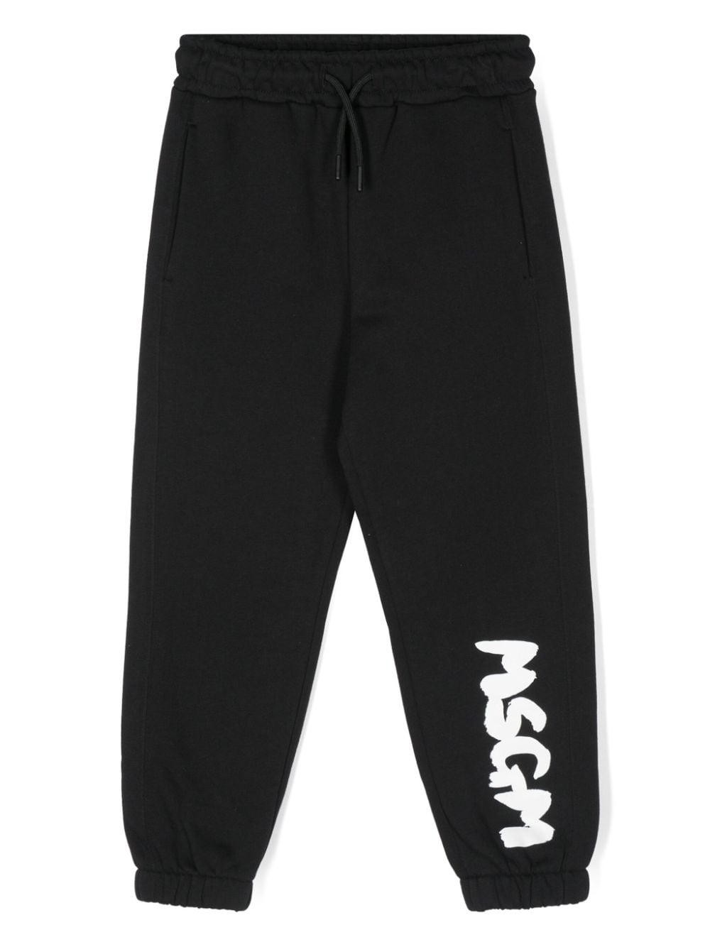 Black tracksuit with vertical front logo