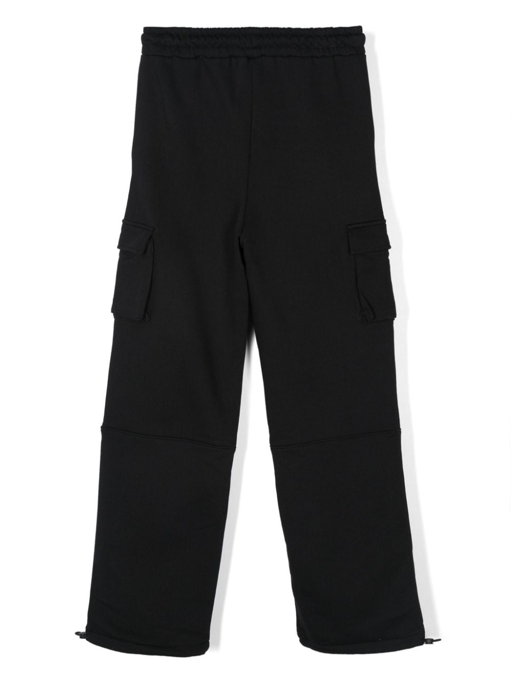 Black Cargo Pants Front Logo