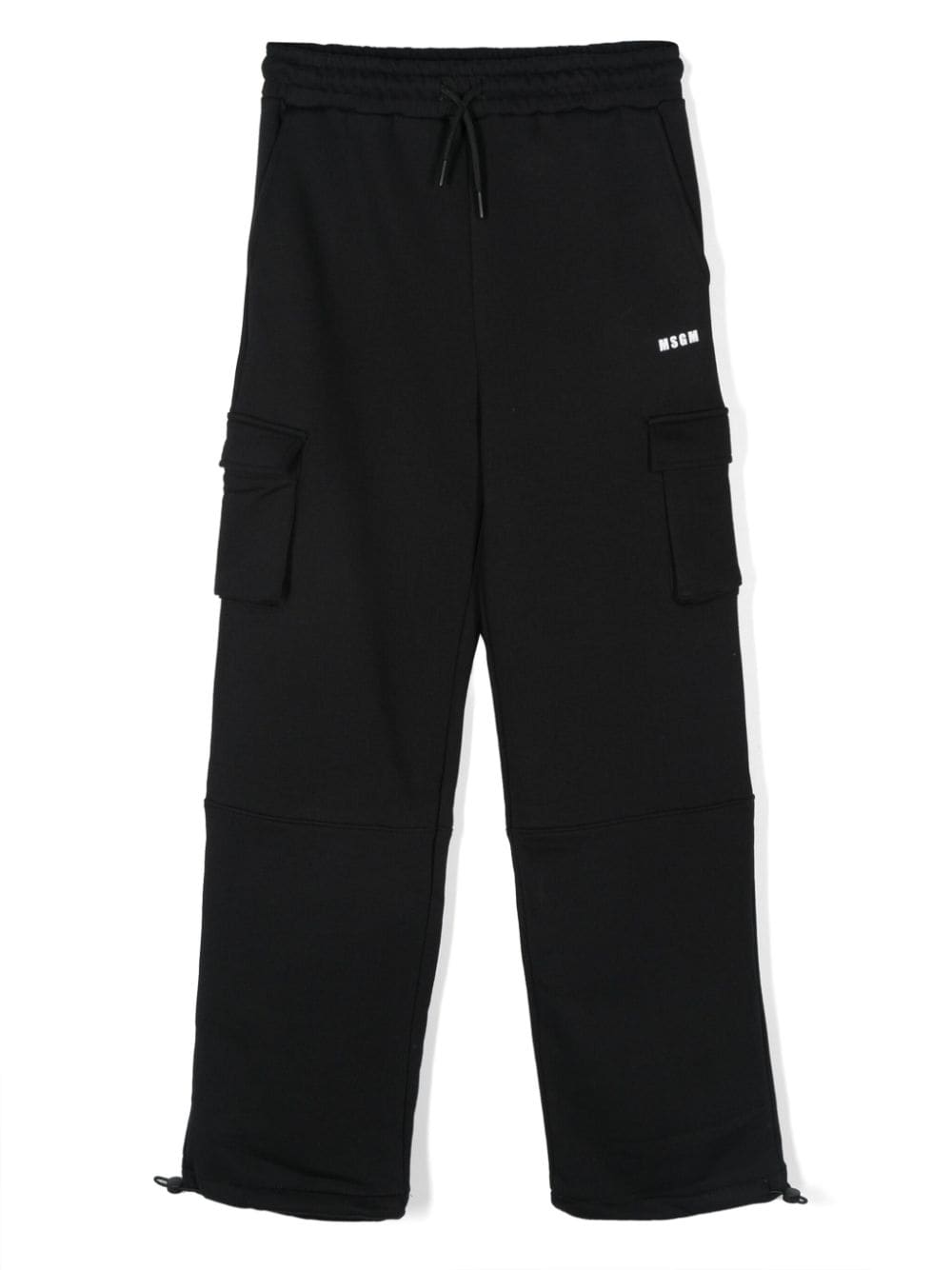 Pantalone Cargo nero logo frontale