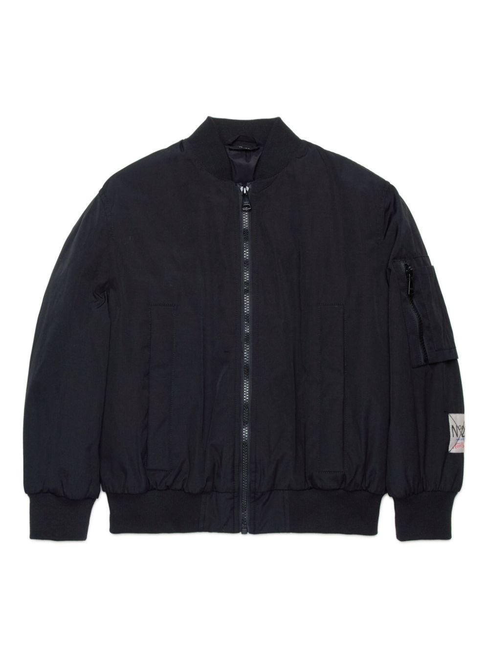 Black jacket with retro logo