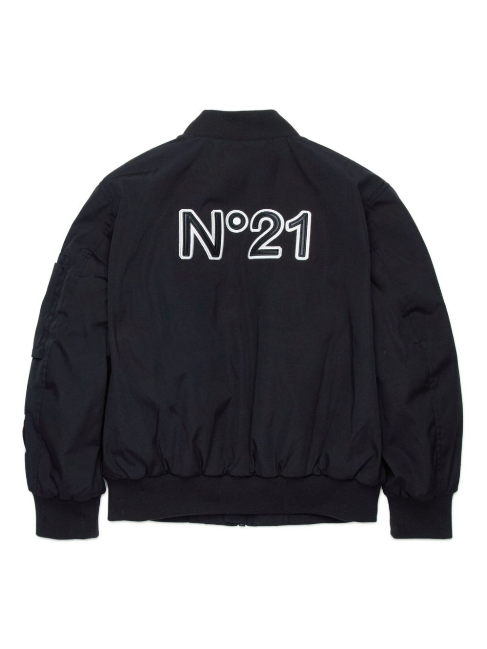 Black jacket with retro logo