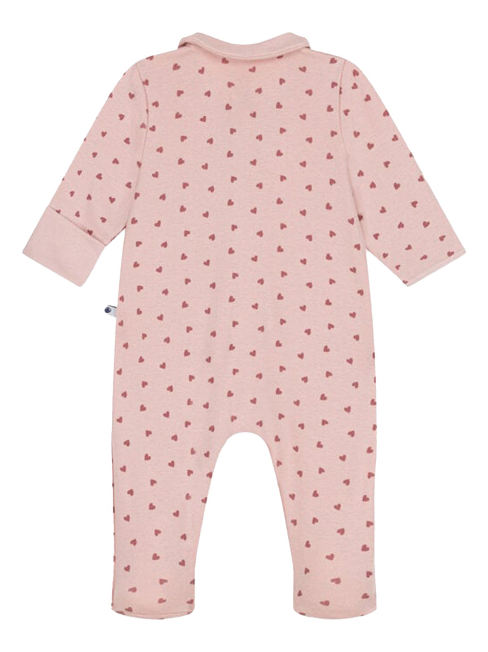 Tutina rosa cipria cuori all-over A0AV7 01 PETIT BATEAU KIDS 