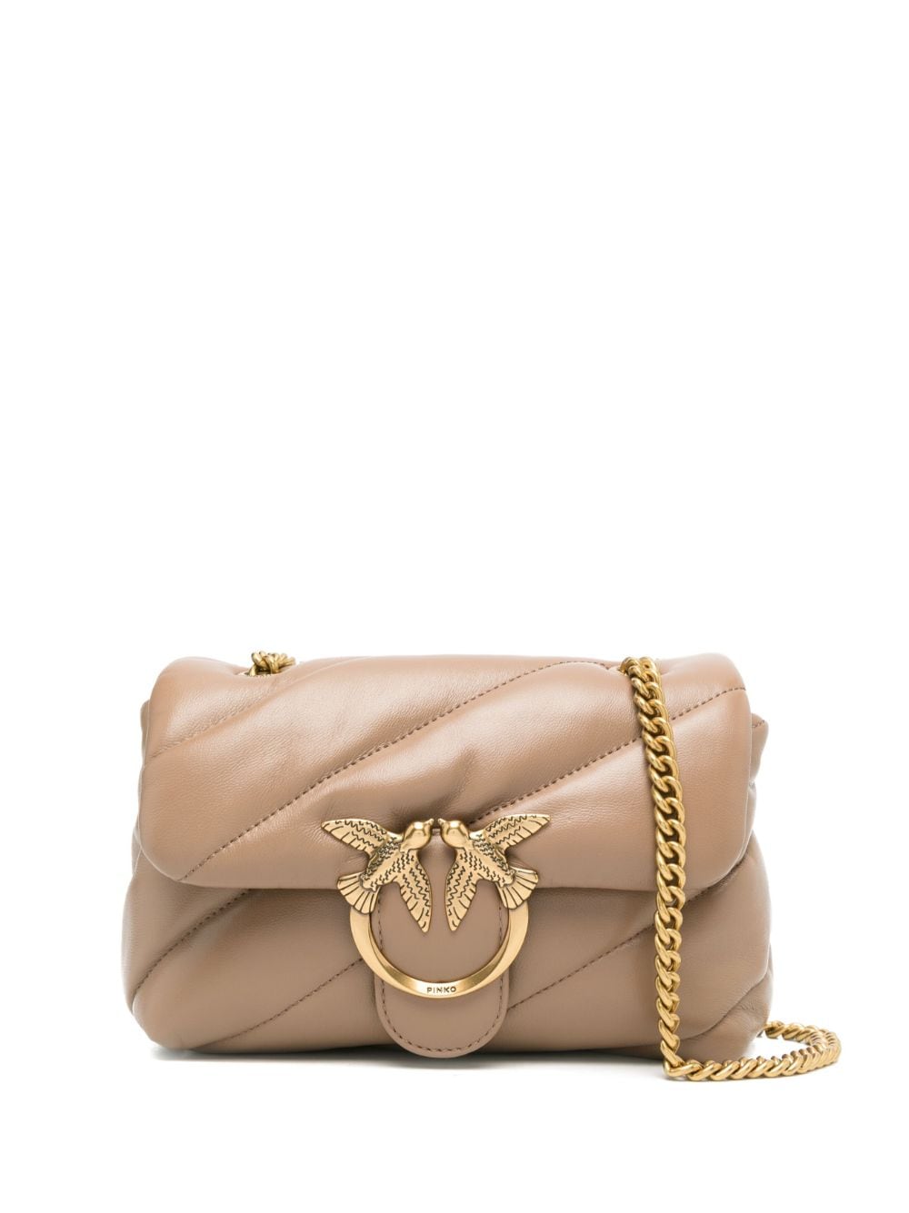 Borsa beige MINI LOVE BAG PUFF