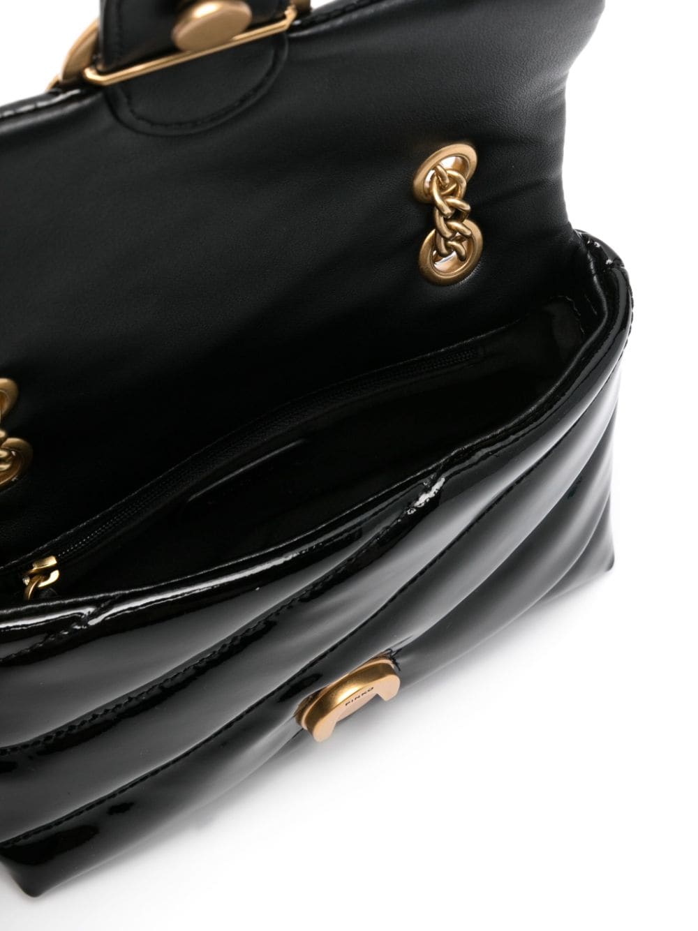 Love Puff Baby bag black patent