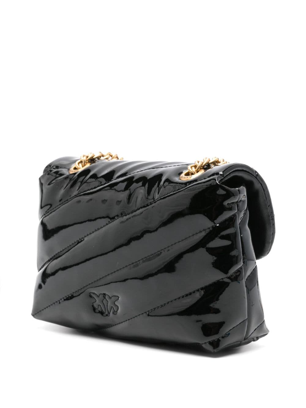 borsa Love Puff Baby vernice nero