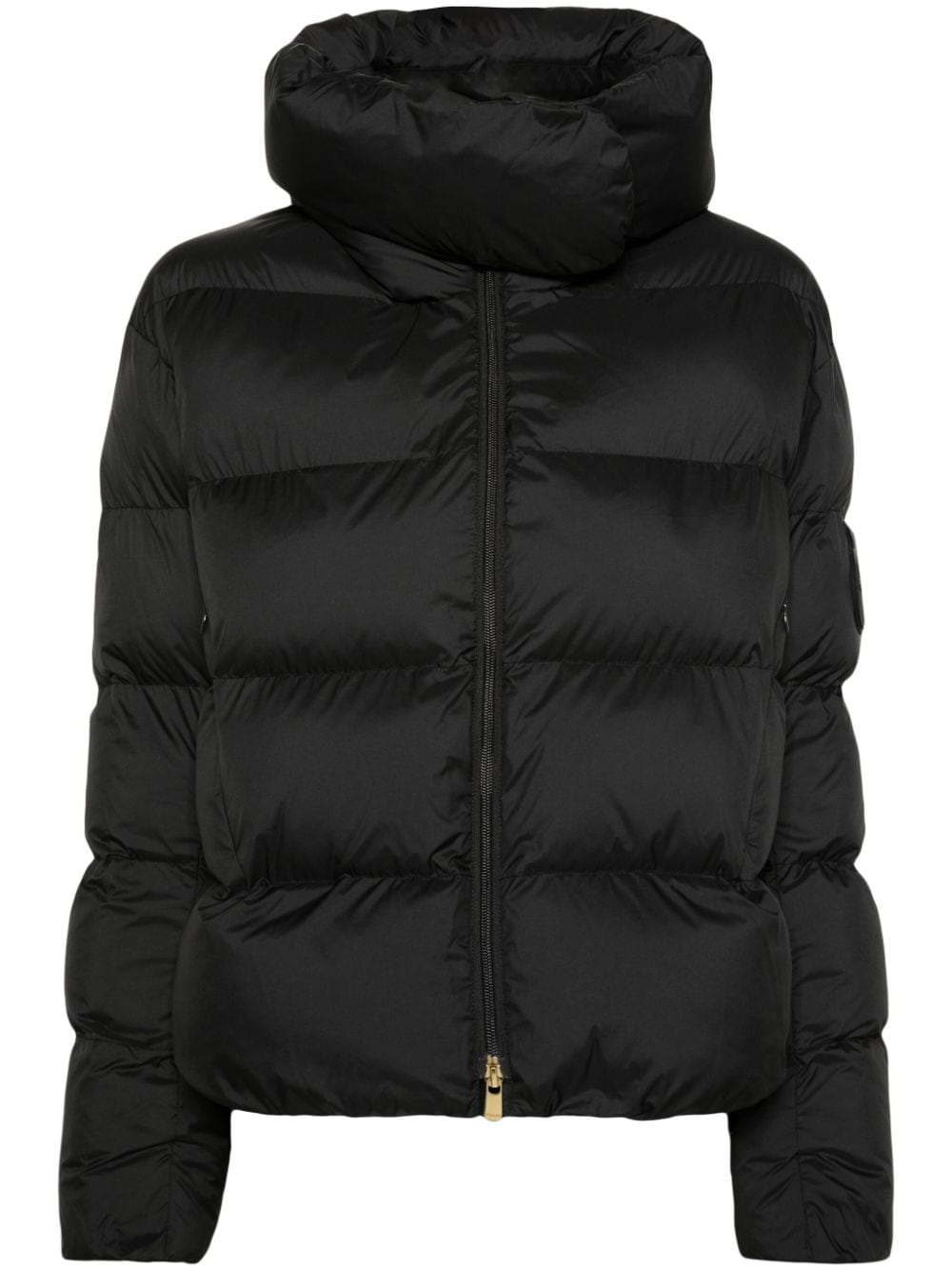 Matt black padded jacket