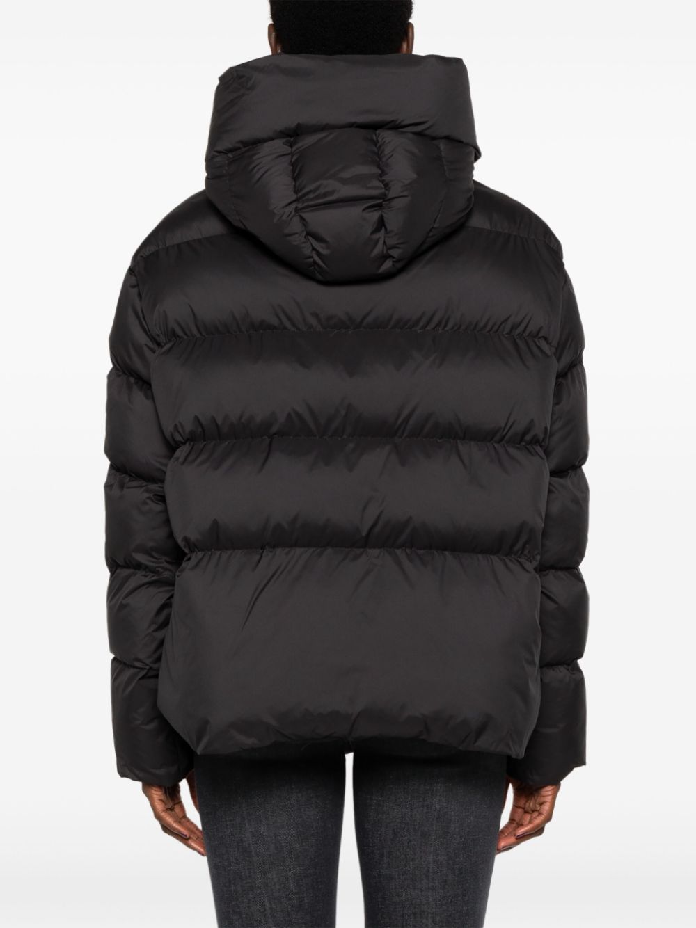 Matt black padded jacket