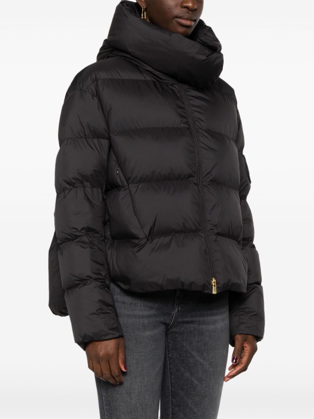 Matt black padded jacket