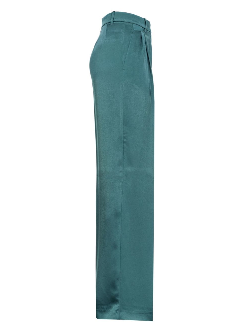 Pantalone verde scuro satinato