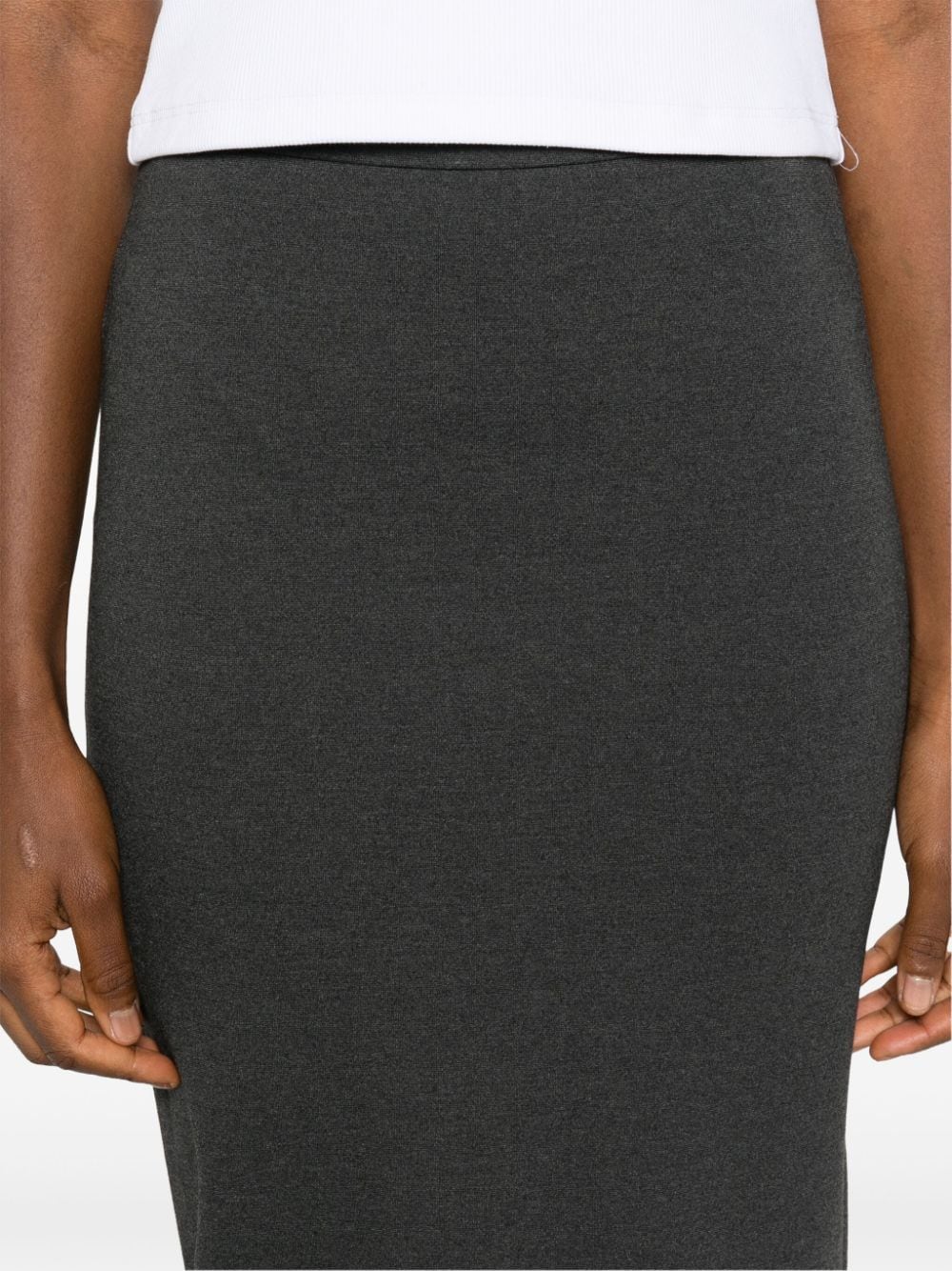 Charcoal grey midi skirt