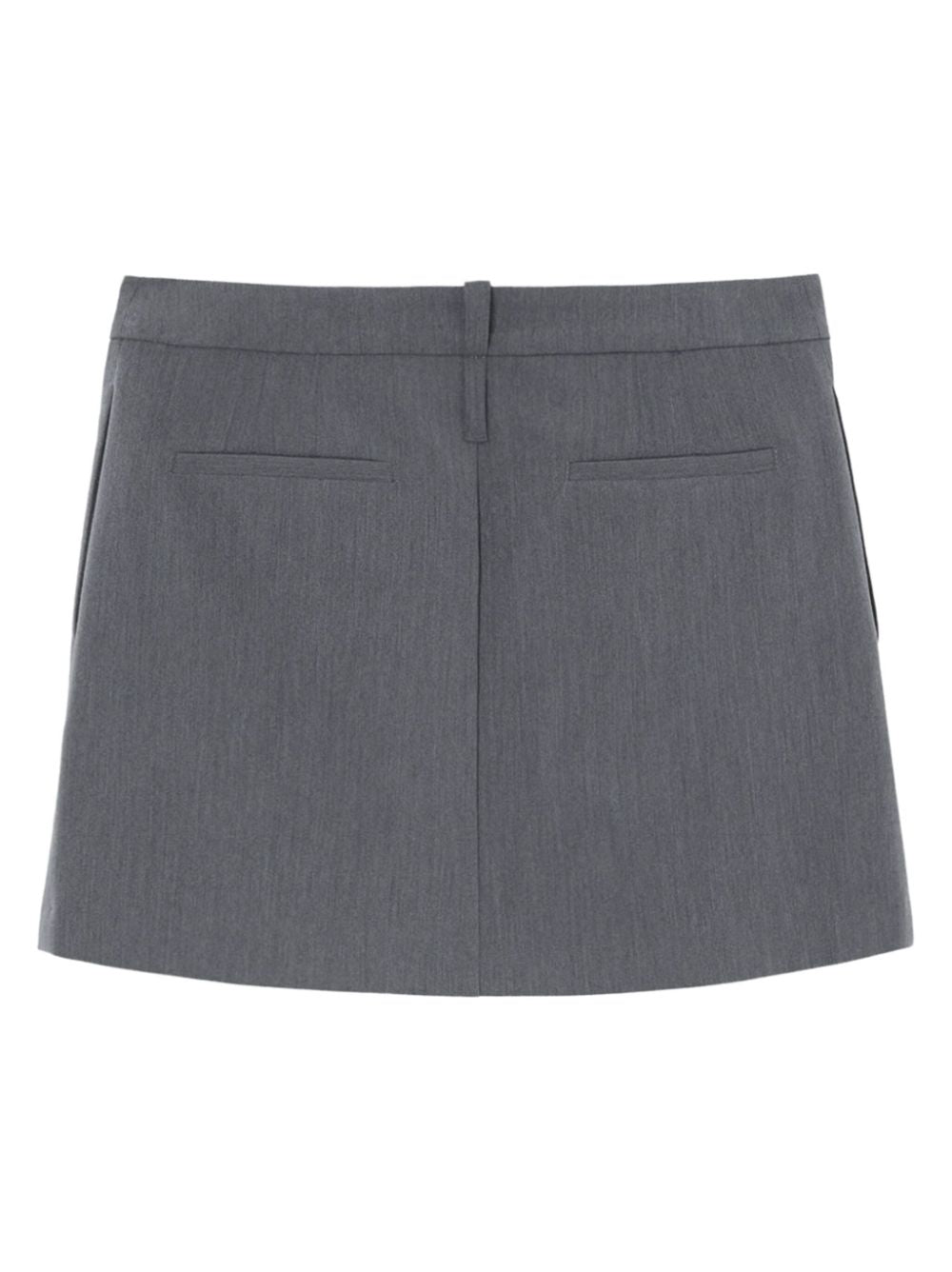 Grey pleated mini skirt