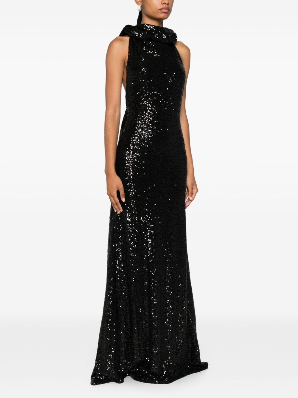 Apollinaire black sequin dress