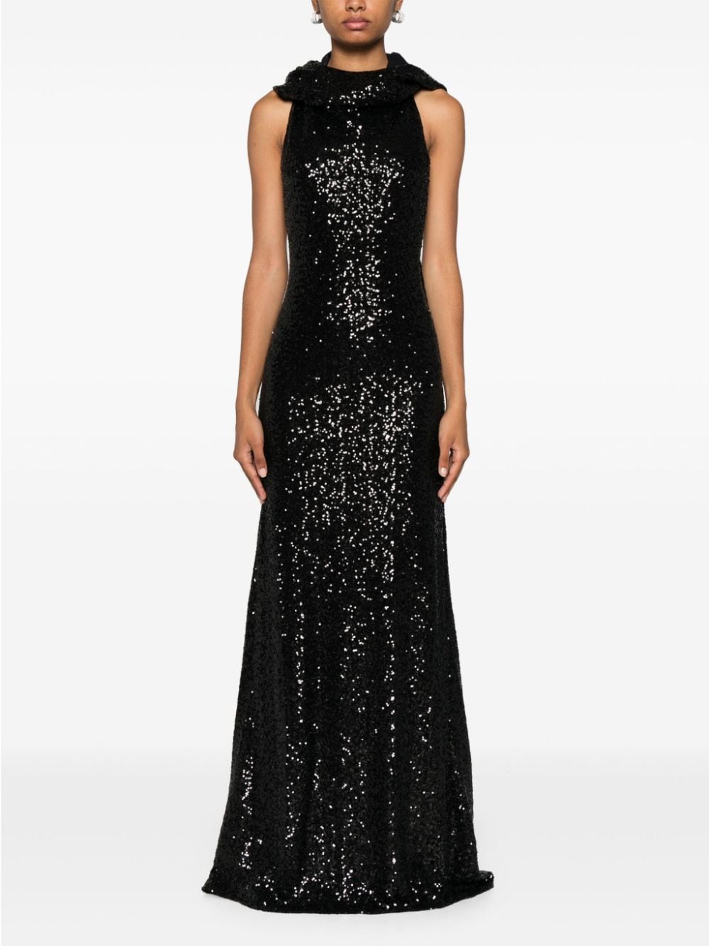 Apollinaire black sequin dress