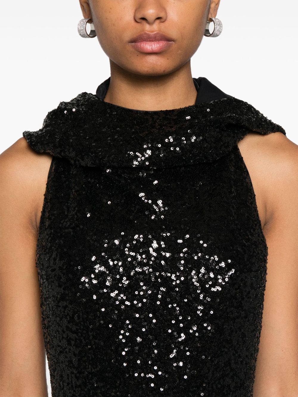 Apollinaire black sequin dress