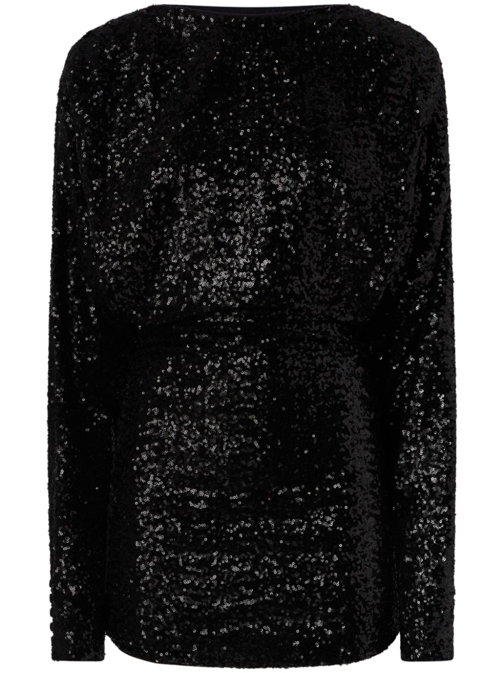 Black all-over sequin mini dress