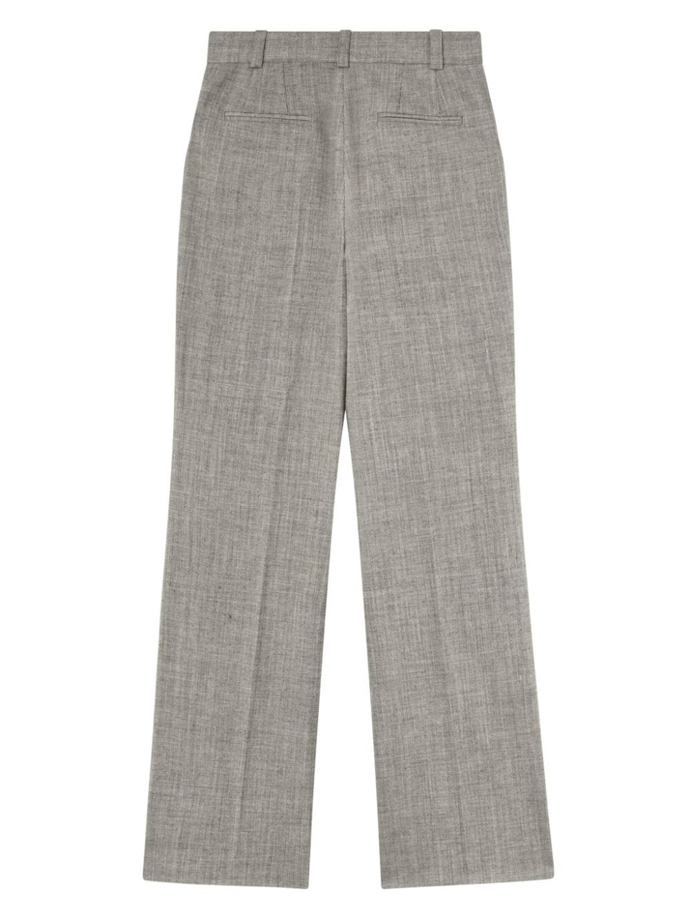 Grey wool melange effect trousers