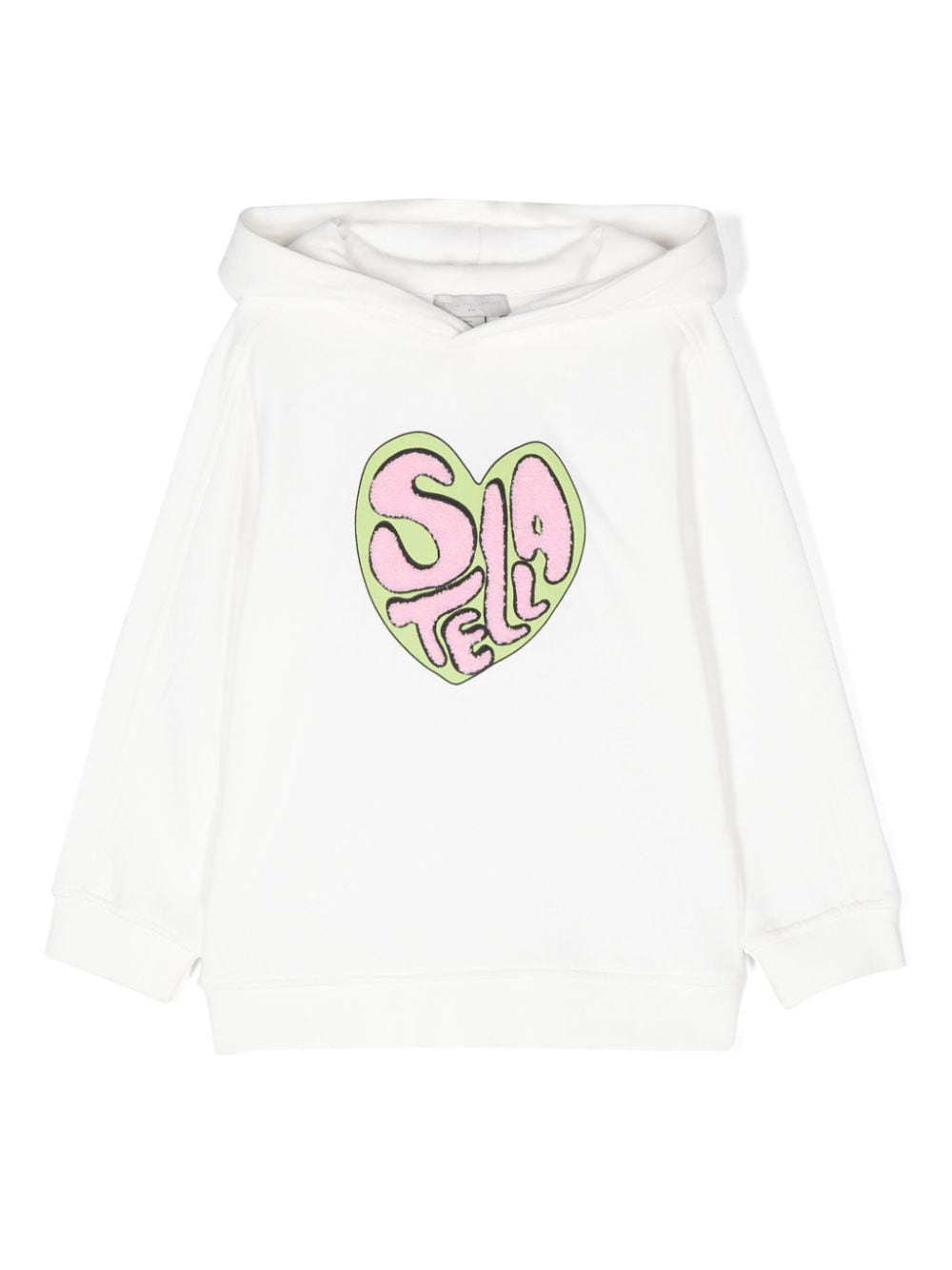 White sweatshirt heart logo