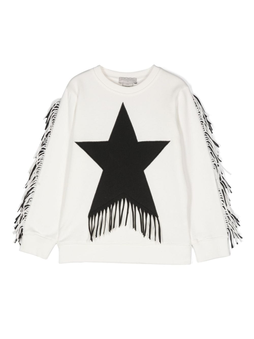 White sweatshirt with fringes