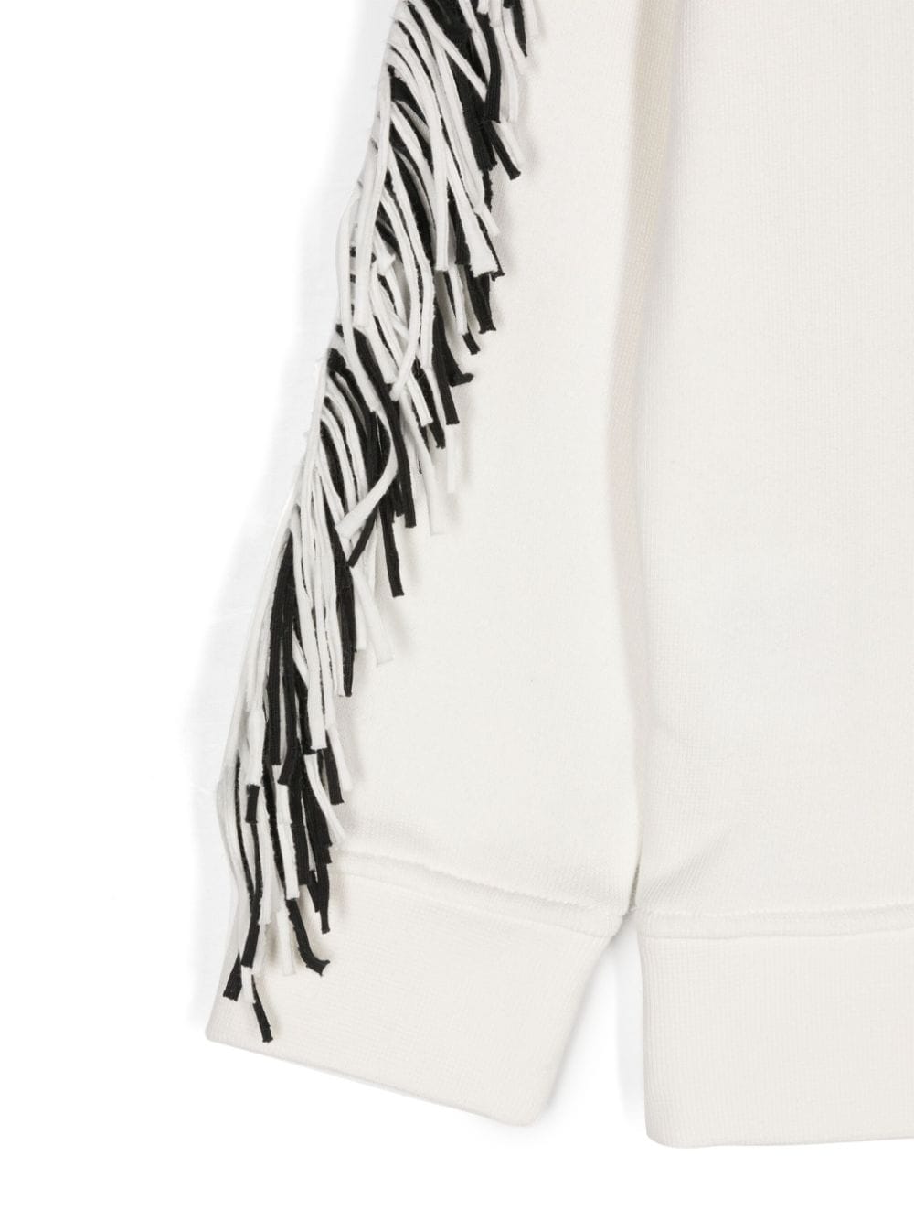 White sweatshirt with fringes