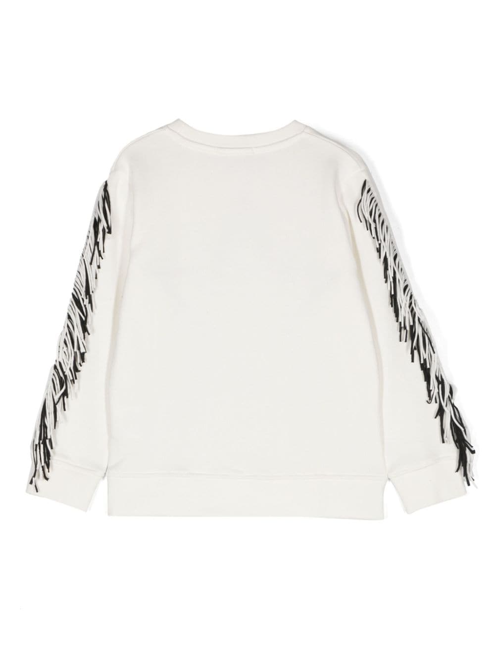 White sweatshirt with fringes