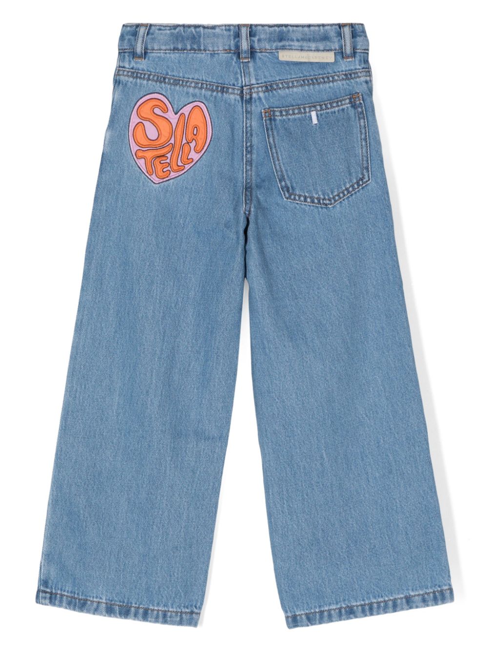 Jeans logo heart retro