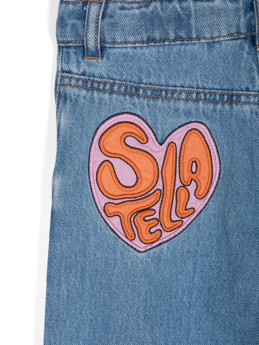 Jeans heart logo retro