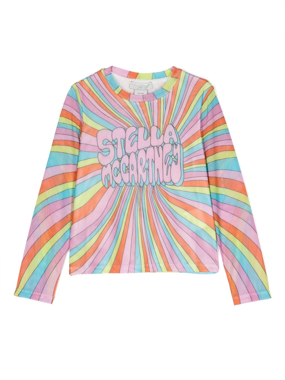 Multicolored central logo shirt