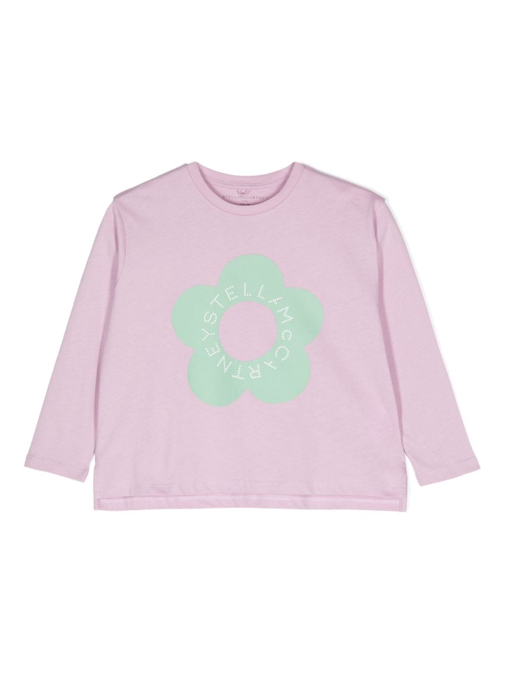 Purple flower logo sweater