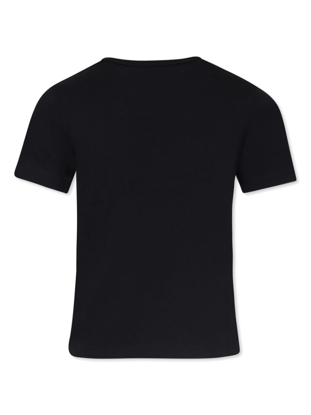 Black loop logo t-shirt with rhinestones