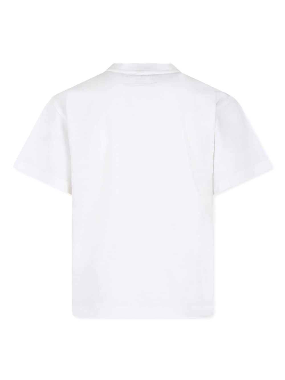 T-shirt avorio stampa circolare