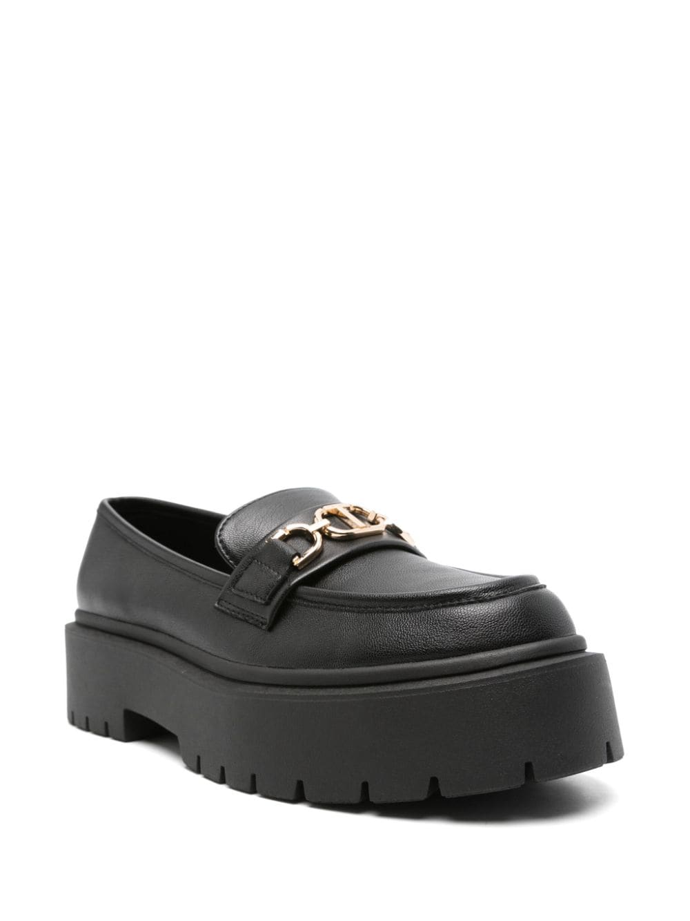 Mocassino nero catena Oval-T