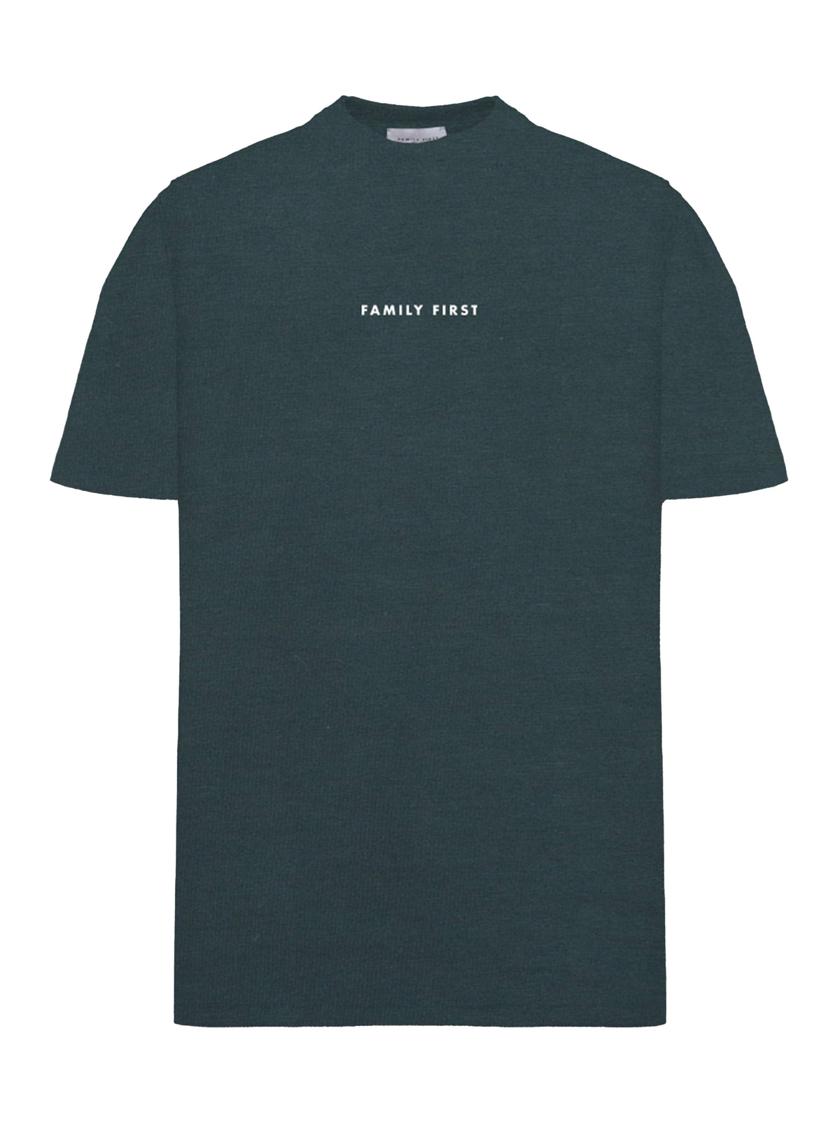 T-shirt verde logo lettering TS2401 GREEN FAMILY FIRST MILANO 
