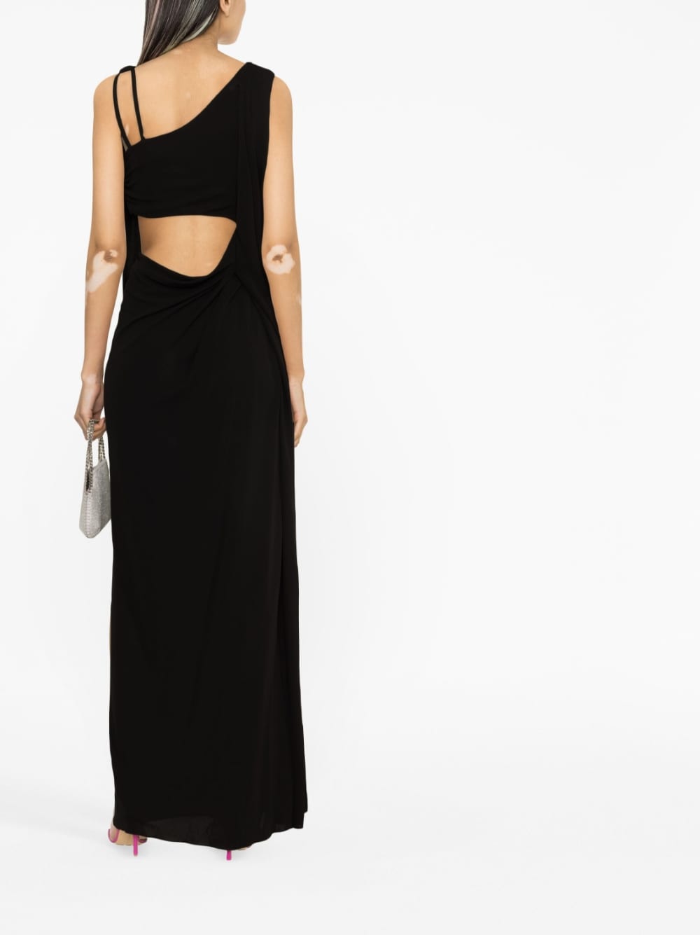 Black Back Cut-Out Long Dress