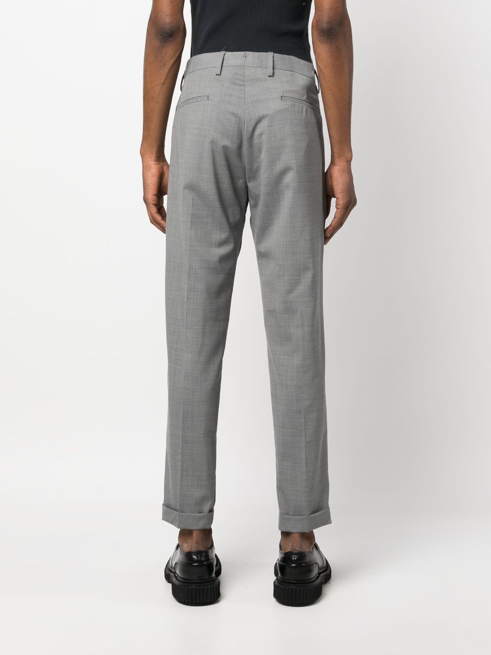 Tiberio grey trousers with ironed crease