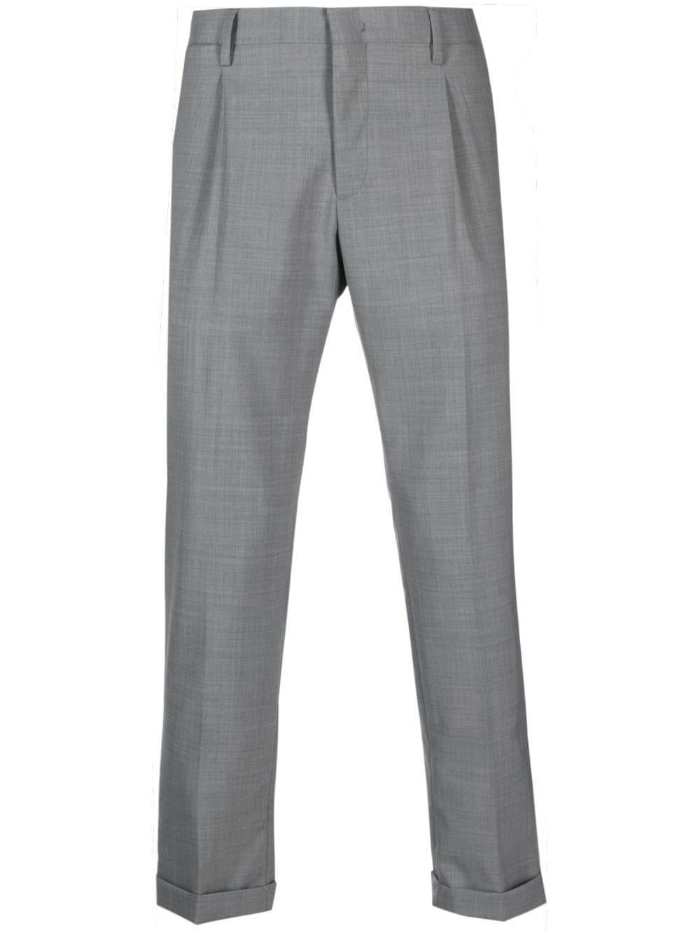 Tiberio grey trousers with ironed crease