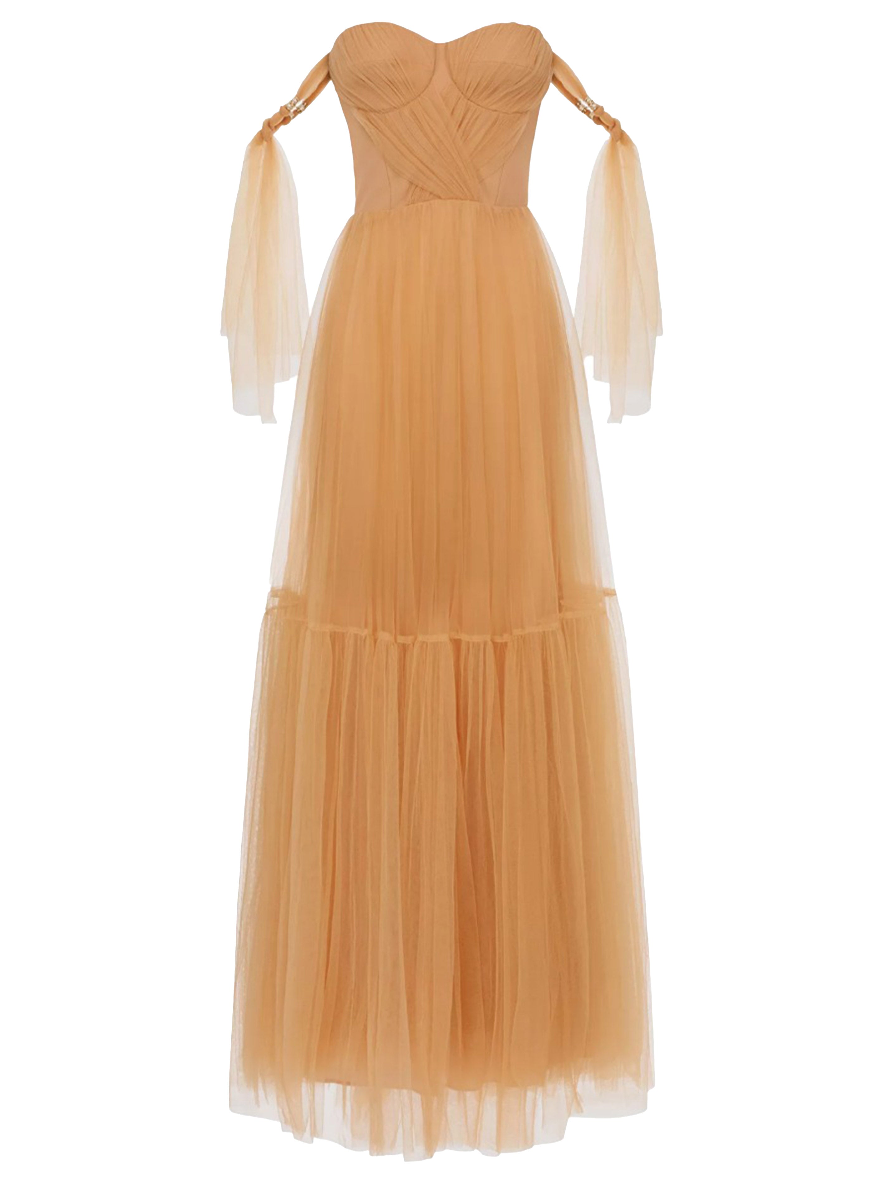 Caramel tulle dress