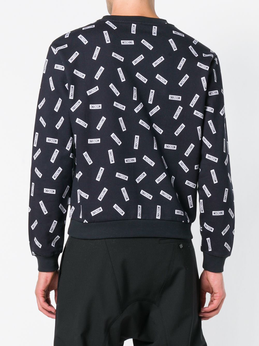 Black sweatshirt with logo rectangles