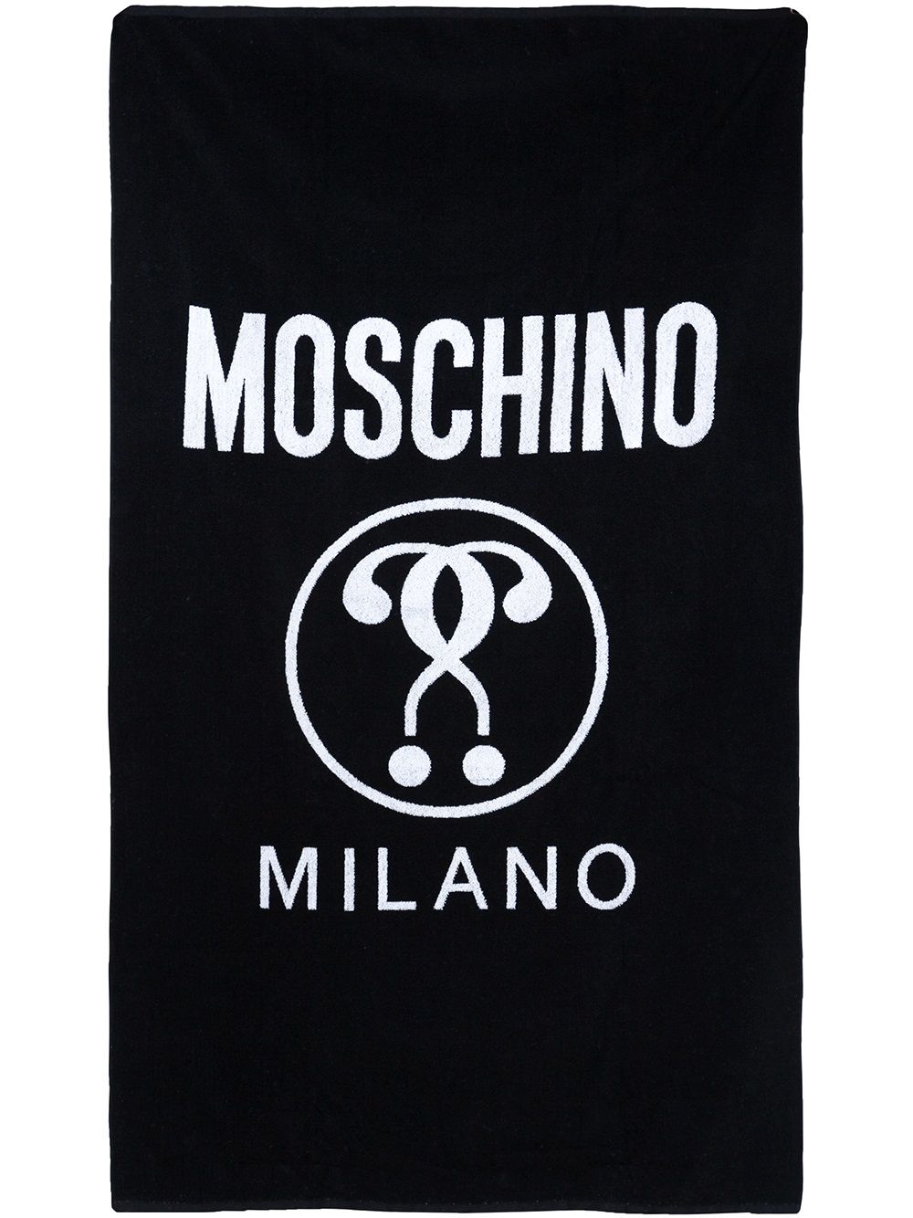 Black logo beach towel