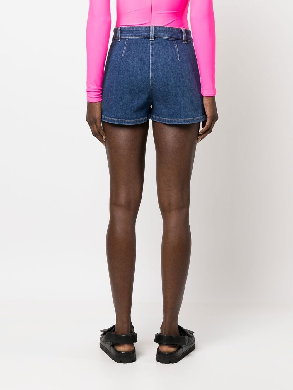 short denim bottoni teddy