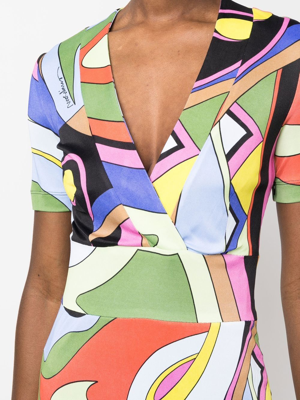 Multicolored patterned dress