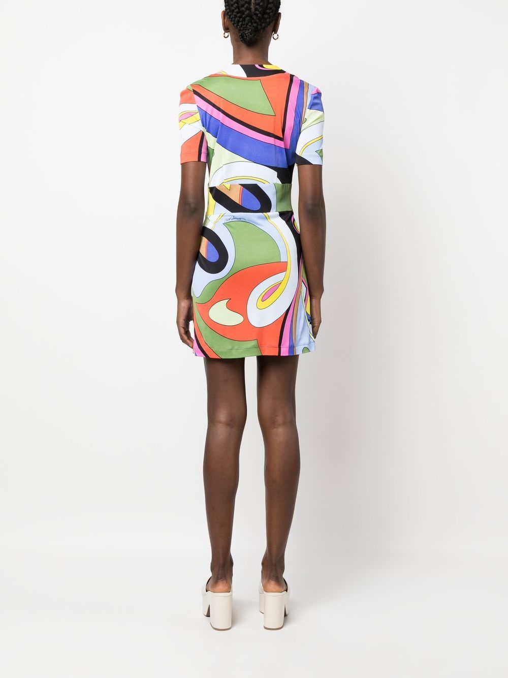 Multicolored patterned dress