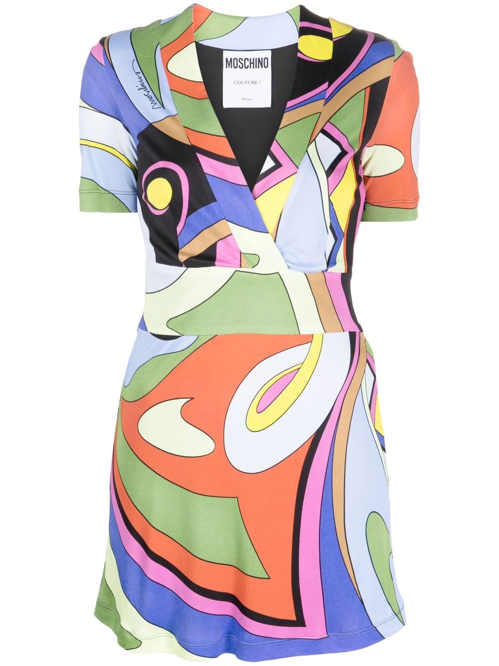 Multicolored patterned dress