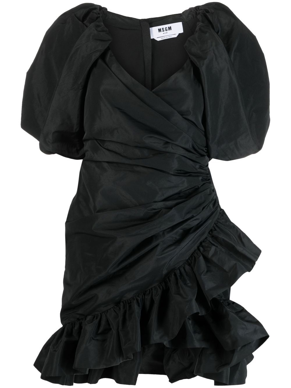 Black dress with ruffles