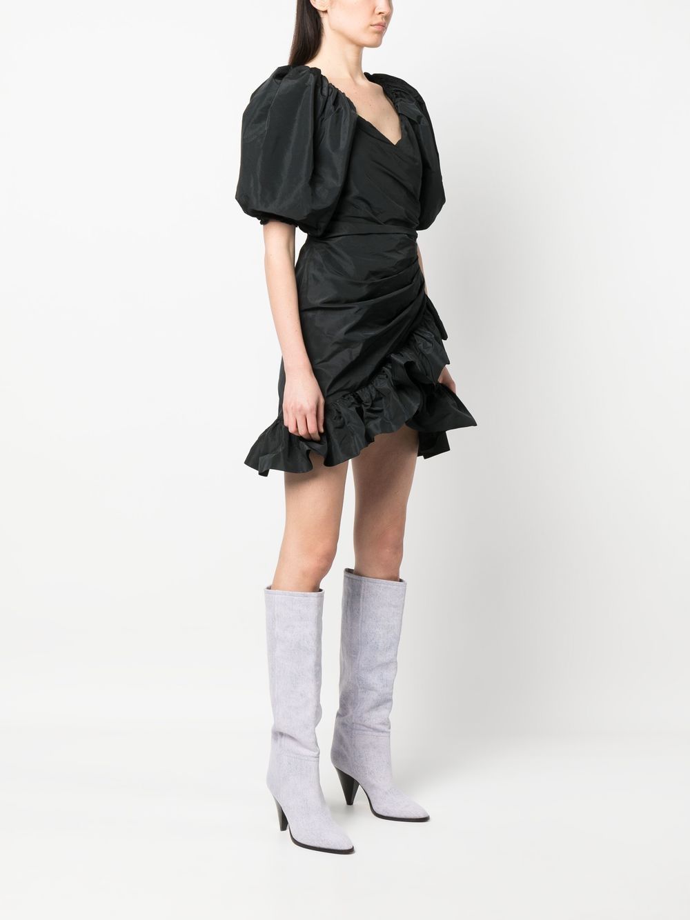 Black dress with ruffles