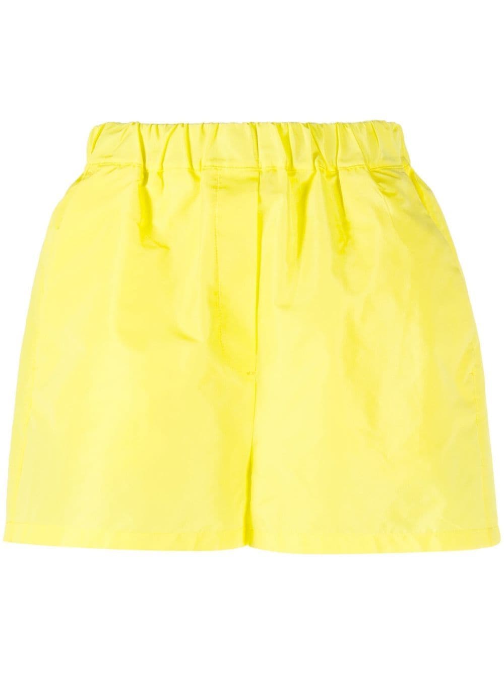 Yellow shorts with elastic waist