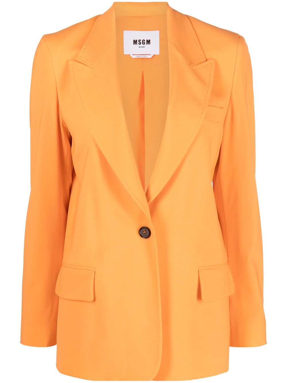 Orange single breasted jacket