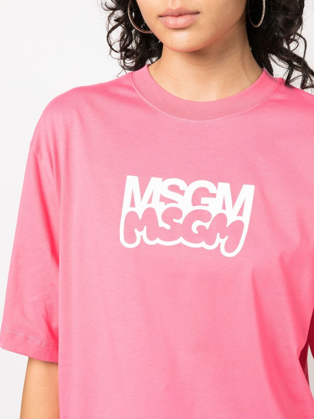 T-shirt rosa bubblegum logo frontale