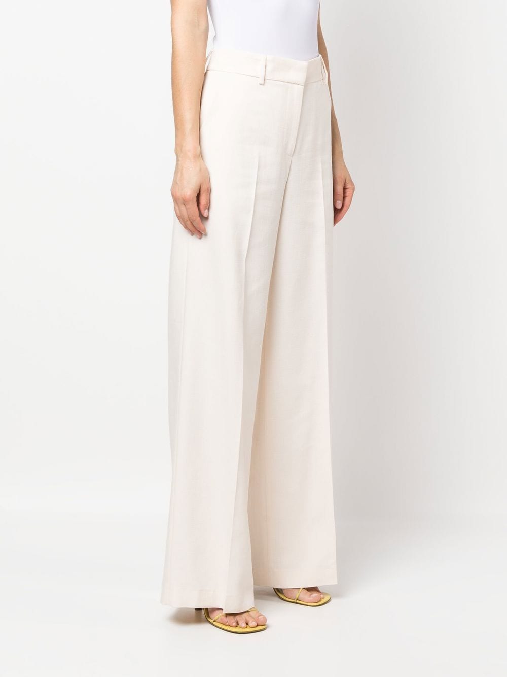 Cream tailored trousers