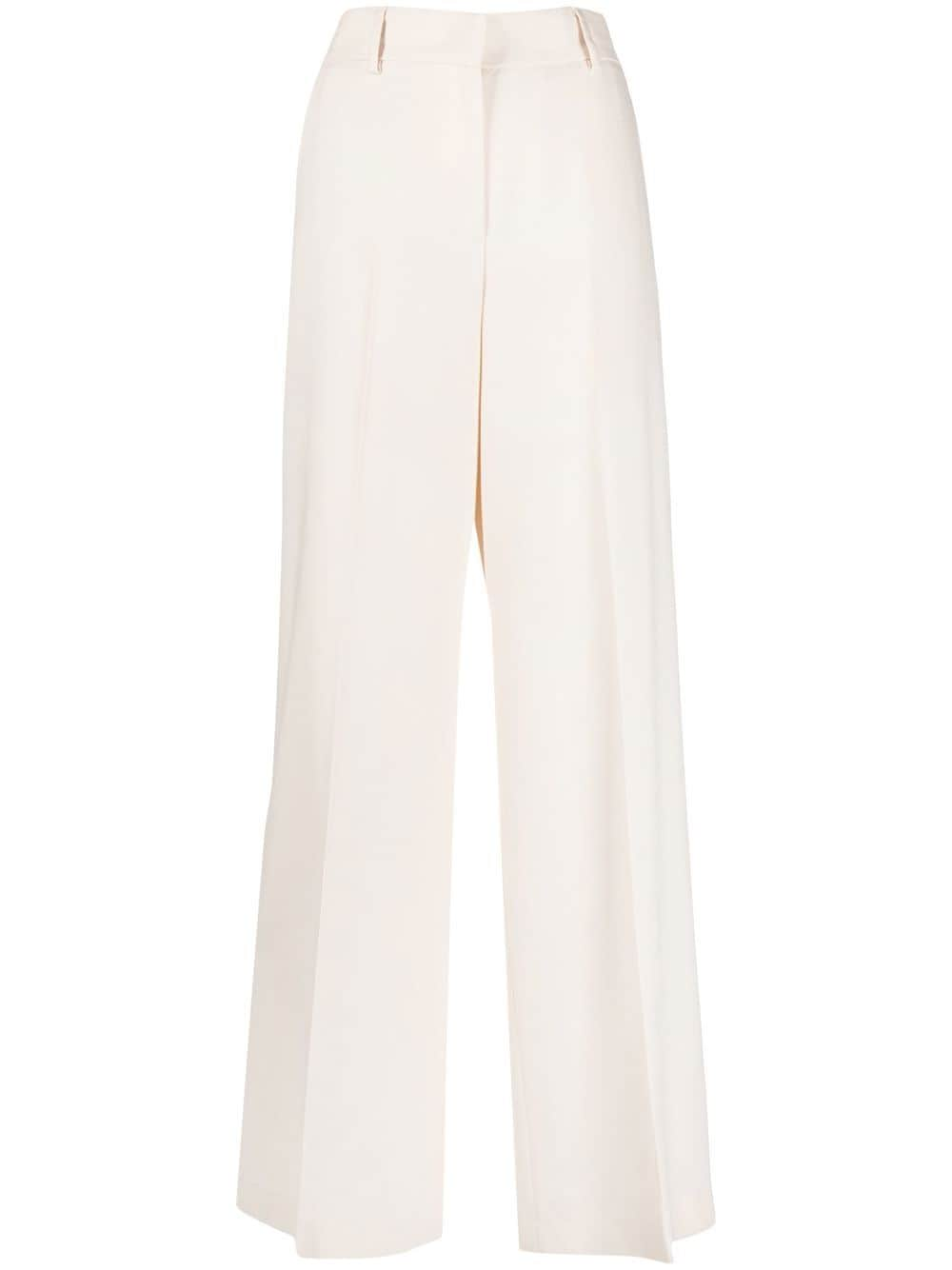 Cream tailored trousers