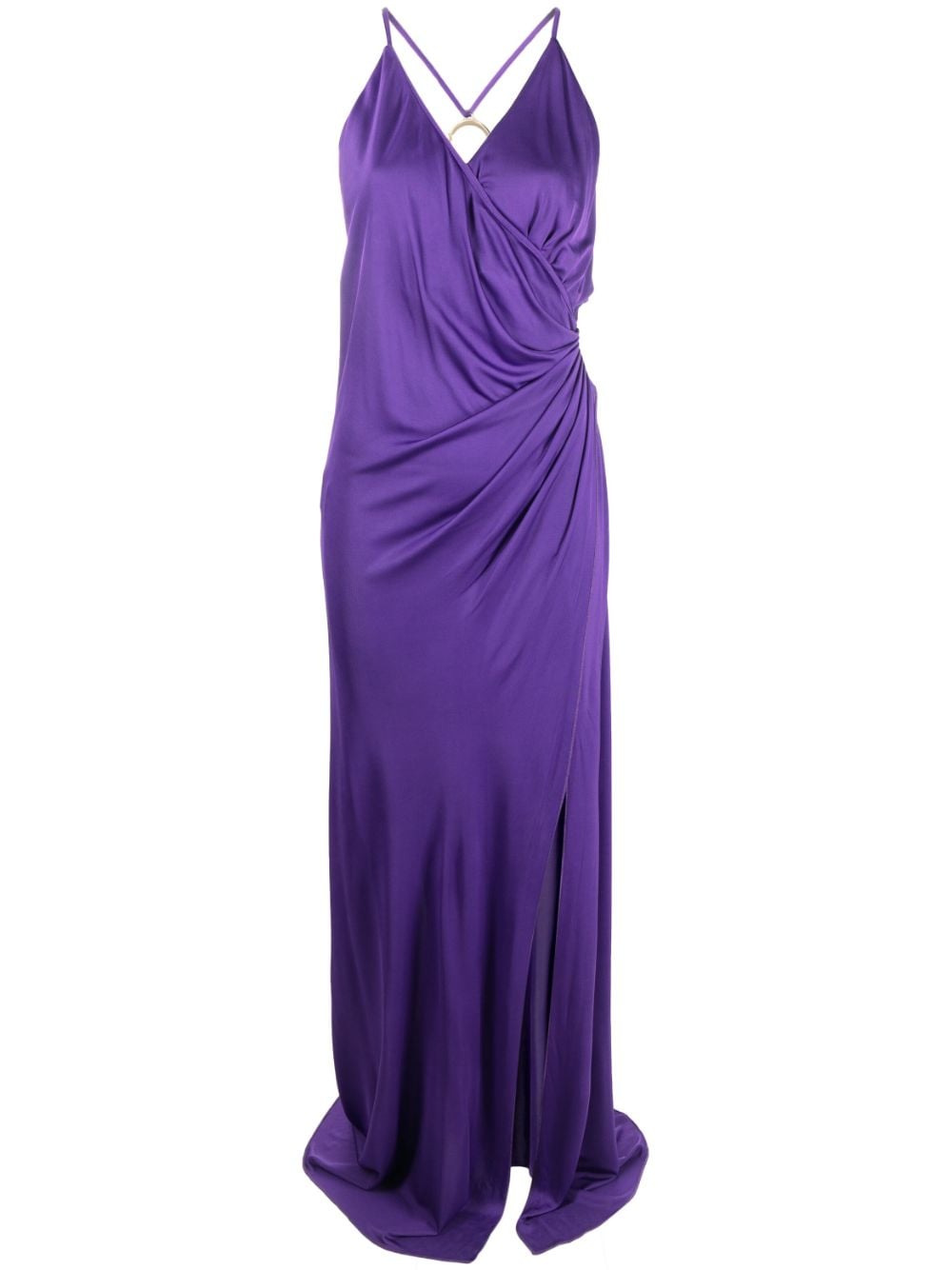 Long purple dress with backless